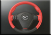 饻AUTOEXE MAZDA(UƱoB۹FB@T۹F) Mazda3 (3B۹F3BM3BAXELABBK)˳Steering Leather Wrap yLu֮M 1360-03