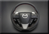 日本AUTOEXE MAZDA(萬事得,馬自達,一汽馬自達) Mazda5(馬5,馬自達5,M5,Premacy,Protege,iStop,SkyActiv,創馳藍天,CW,CWFFW,CWEFW,CWEFW) 汽車動力升級改裝零件  D-Shaped Leather Steering Wheel with red stitching D型平底真皮呔盤(方向盤)帶紅色縫線MBL1370-03