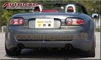 饻AUTOEXE MAZDA(UƱo,۹F,@T۹F) Mazda MX-5 (Roadster,Miata,Euno,NC,NCEC)TʤOɯŧ˹sw˹  Premium Stainless Steel Exhaust Muffler (Oval Tip) ()(Ʈ) MGJ8Y00