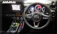 饻 Damd MAZDA(UƱo,۹F,@T۹F) Mazda MX-5 (Roadster,Miata,Euno,ND,ND5RC)TʤOɯŧ˹sw˹ D-Shaped Leather Steering Wheel Dy(VL) SS358L