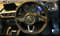 饻Kenstyle MAZDA(UƱo,۹F,@T۹F) Mazda6(oUƱo6,6,۹F6,S,M6,ATENZA,SkyActiv,йŤ,Skyactiv-D,GJ,GJ2FP,GJ2AP,GJ5FP,GJEFP,GJ2FW,GJ2AW,GJ5FW,GJEFW) TʤOɯŧ˹sw˹ D-Shaped Steering Wheel | Leather with red stitching DuyL(VL)a_u MGL1370