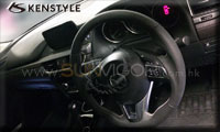 饻Kenstyle MAZDA(UƱo,۹F,@T۹F) Mazda6(oUƱo6,6,۹F6,S,M6,ATENZA,SkyActiv,йŤ,Skyactiv-D,GJ,GJ2FP,GJ2AP,GJ5FP,GJEFP,GJ2FW,GJ2AW,GJ5FW,GJEFW) TʤOɯŧ˹sw˹ D-Shaped Steering Wheel | Leather with Silver stitching DuyL(VL)aǦ_u MB02