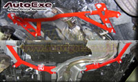 AUTOEXE MAZDA2 | M2 | DEMIO  (DJ,DJ5FS,DJ5AS,DJ3FS,DJ3AS, iSTOP, SkyActiv, SkyActiv-D ) Modification Tuning Performance Motorsport Part Lower Under Member Brace Set MDJ4700