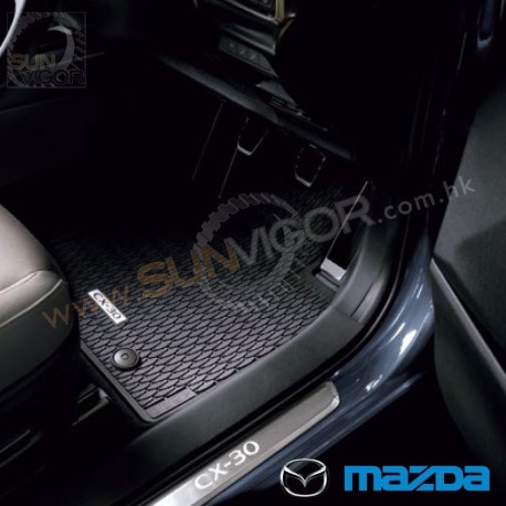 2020+ Mazda CX-30 [DM] Mazda JDM Waterproof Rubber Black Floor Mats Set DFT9V0350