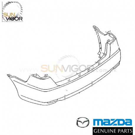 05-06 MAZDA6 [GG] REAR BUMPER, Genuine MAZDA OEM GR1A-50-221 GR1A-50-221A-BB