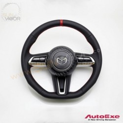 2020+ Mazda MX-30 [DR] AutoExe D-Shaped Nappa Leather Steering Wheel