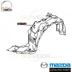 07-09 MAZDA6 [GH] MUD GUARD [R], Genuine MAZDA OEM GAA9-56-130