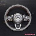 17-18 Mazda3 [BM, BN] AutoExe D-Shaped Leather Steering Wheel