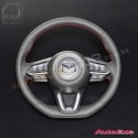 17-18 Mazda3 [BN] AutoExe D-Shaped Leather Steering Wheel