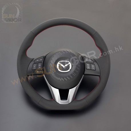 13-16 Mazda3 [BM, BN] AutoExe D-Shaped Leather Steering Wheel MBM137003