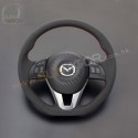 13-16 Mazda3 [BM] AutoExe D-Shaped Leather Steering Wheel