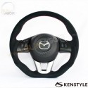 13-16 Mazda3 [BM, BN] Kenstyle D-Shaped Suede Steering Wheel