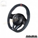 13-16 Mazda3 [BM, BN] Damd D-Shaped Red Center Line Ultra Suede Steering Wheel