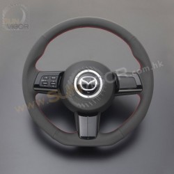 05-15 Mazda MX-5 Miata [NC] AutoExe D-Shaped Leather Steering Wheel MSY137003