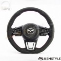 2017+ 马自达 CX-5 [KF] Kenstyle D型平底真皮方向盘(軚环)