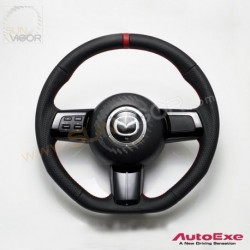 05-15 Mazda MX-5 Miata [NC] AutoExe D-Shaped Nappa Leather Steering Wheel MSZ137003