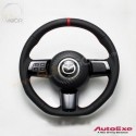 05-15 Mazda MX-5 Miata [NC] AutoExe D-Shaped Nappa Leather Steering Wheel