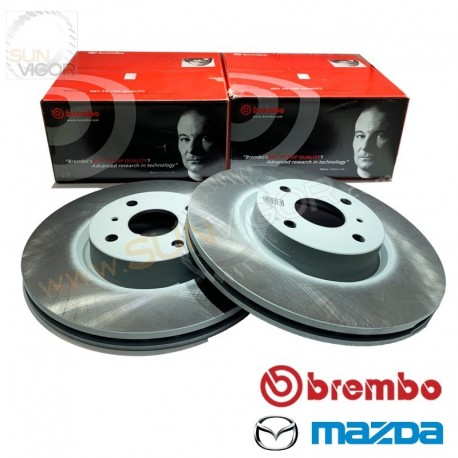 2016+ Miata [ND] Genuine Mazda x Brembo Front Ventilated Brake Rotor Disc Set NA5F33251A