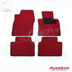 2019+ 马自达3 [BP] AutoExe 红黑格仔地毯(地垫)套装 BPA1-V0-320