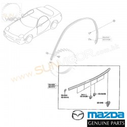 马自达 RX-7 [FD3S] 马自达正厂 门窗框胶边 [左右] Beltline Mould FD01-50-640E