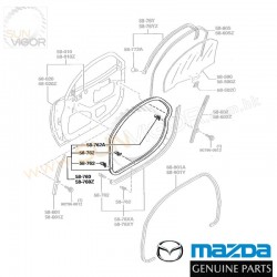 Mazda RX-7 [FD3S] Genuine MAZDA OEM Door Weatherstrip [L&R] FD01-58-760E