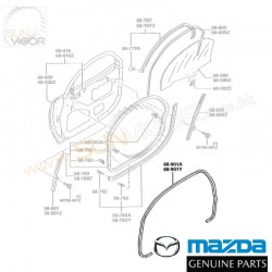 Mazda RX-7 [FD3S] Genuine MAZDA OEM Seaming Welt [L&R] FD01-68-911A02