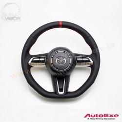 2023+ Mazda CX-90 [KK] AutoExe D-Shaped Nappa Leather Steering Wheel