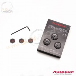 AutoExe Carbon Fibre License Plate Bolt Kit