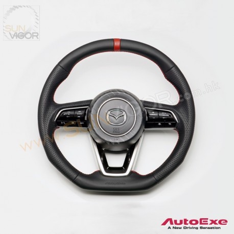 2022+ 马自达 CX-60 [KH] AutoExe D型平底NAPPA 真皮方向盘(軚环)