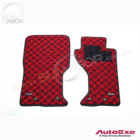 2017+ Mazda MX-5 RF Miata [NDRF] AutoExe Sports Checker Carpet Mats (Ver.2)