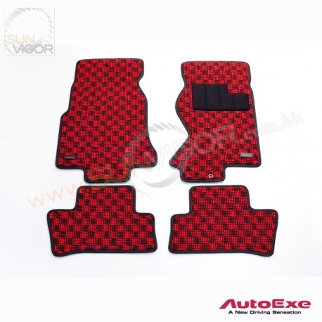 93-95 萬事得RX-7 馬自達 RX-7 [FD3S] AutoExe 復修計劃 紅黑格仔地毯(地墊)套裝 Ver.2