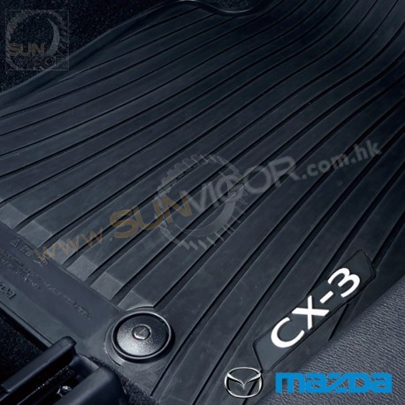 2015+ Mazda CX-3 [DK] Mazda JDM Waterproof Rubber Black Floor Mats Set