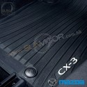 2015+ Mazda CX-3 [DK] Mazda JDM Waterproof Rubber Black Floor Mats Set