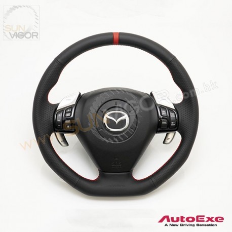 03-08 Mazda RX-8 [SE3P] AutoExe D-Shaped Nappa Leather Steering Wheel SEA1V0310
