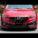 13-16 Mazda3 [BM,BN] KnightSports Front Bumper with Grill Cover Aero Kit