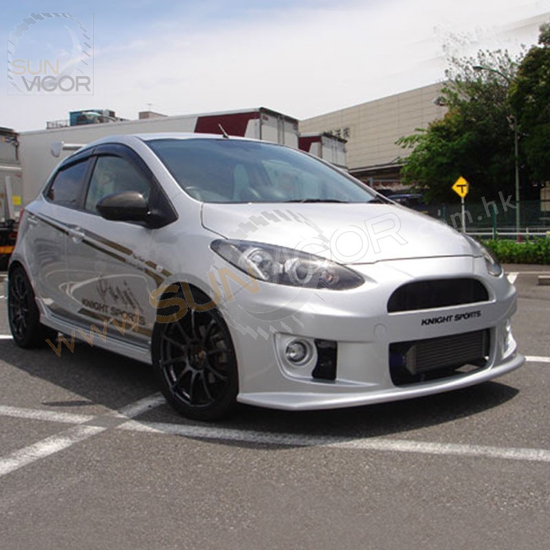 Sun Vigor Online 0714 Mazda2 [DE] KnightSports Front Bumper with Grill Aero Kit [Type2] KZG