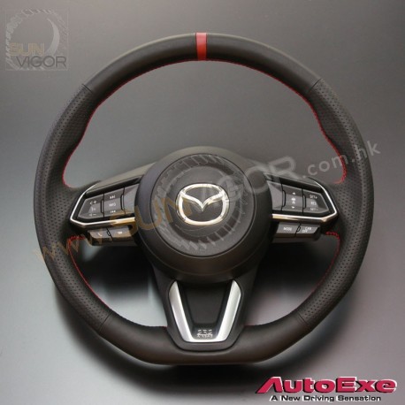 2017+ Mazda2,3,CX-3, CX-5,CX-8 AutoExe Limited Edition D-Shaped Leather Steering Wheel MBB137023