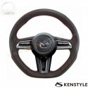2020+ Mazda CX-30 [DM] Kenstyle D-Shaped Leather with Stitching Steering Wheel